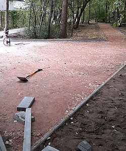 Warszawa Mokotów, utwardzenie nawierzchni tartanem